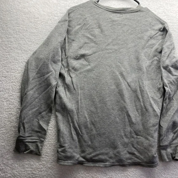 Polo Ralph Lauren Shirt Mens Large Gray Thermal Waffle Knit Long Sleeve Golf Fit - Picture 9 of 11